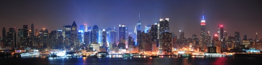New York City Manhattan midtown skyline