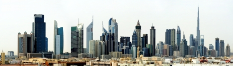 Dubai. World Trade center and Burj Khalifa
