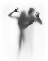 Couple in love, silhouette, hands, fingers