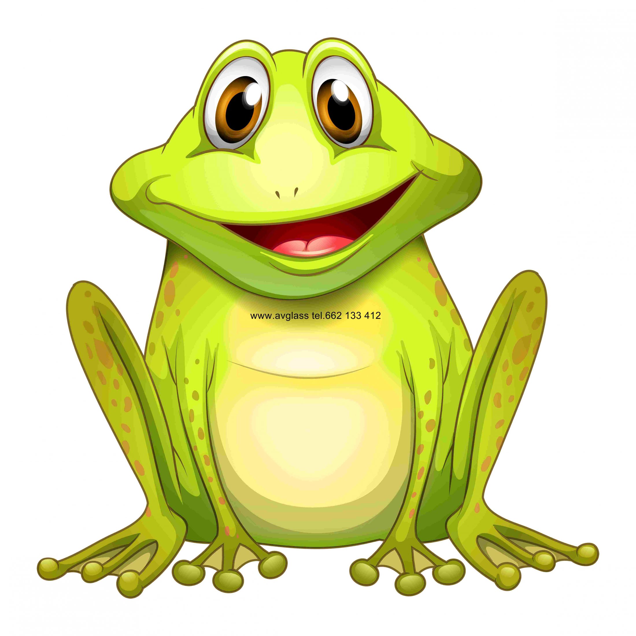 A smiling frog