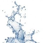 blue water splash isolated